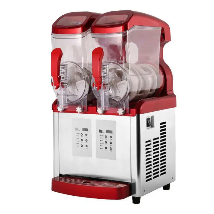 Factory Price Commercial Beverage Smoothie Machine 2 Tanks Slushy Maker Machine Frozen Drink Ice Slush Machine — image 4