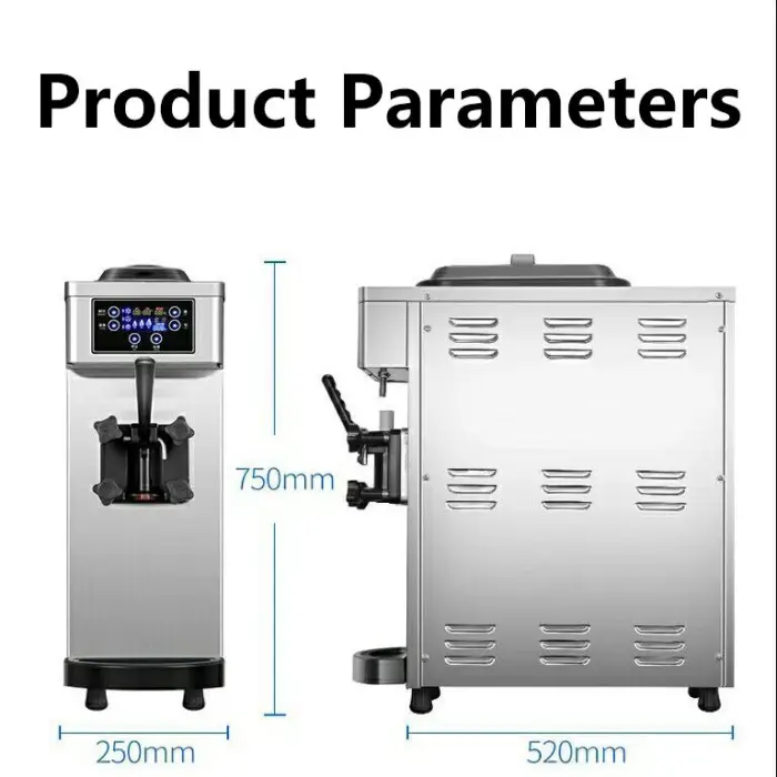 Small Table Top Frozen Yogurt Machine Commercial Soft Ice Cream Maker High Productivity Ice Cream Machine — image 3