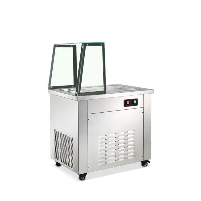 Commercial Thailand Single Flat Pan Roll Fry Ice Cream Stainless Steel Fried Ice Cream Roll Machine — image 3