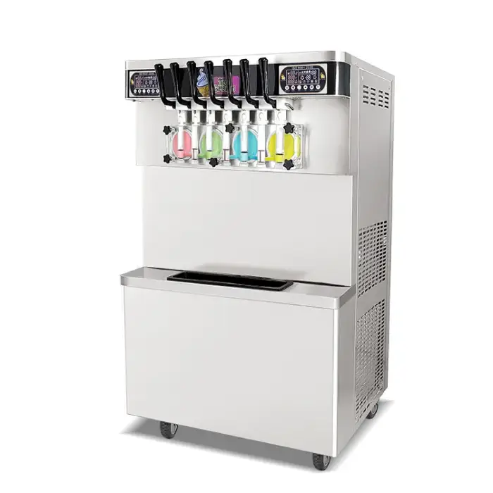 Commercial Automatic Ice Cream Maker with Pre-cooling Seven Flavors 4 Cylinders Large Capacity Soft Ice Cream Machine — image 3