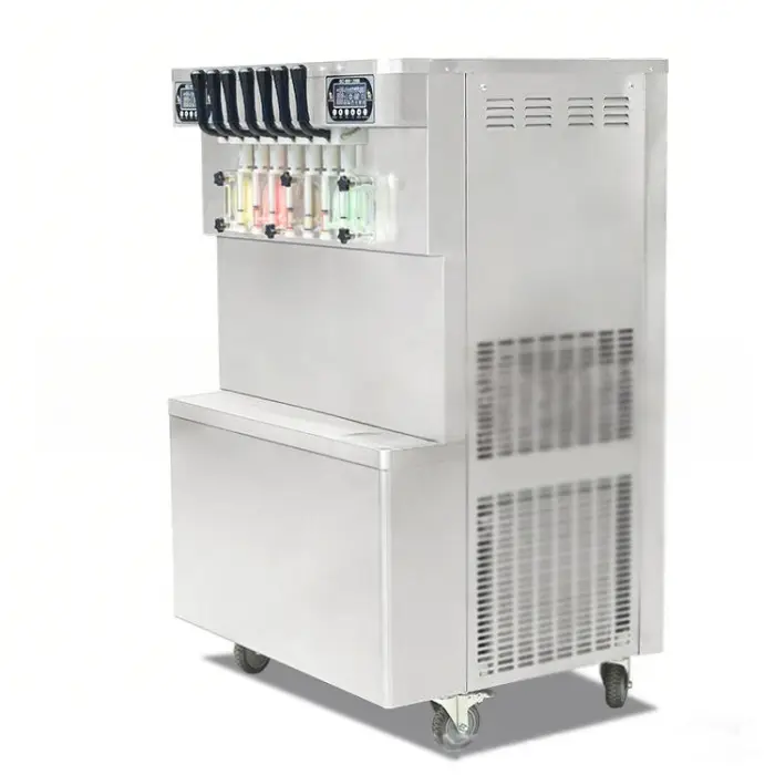 Commercial Automatic Ice Cream Maker with Pre-cooling Seven Flavors 4 Cylinders Large Capacity Soft Ice Cream Machine — image 4