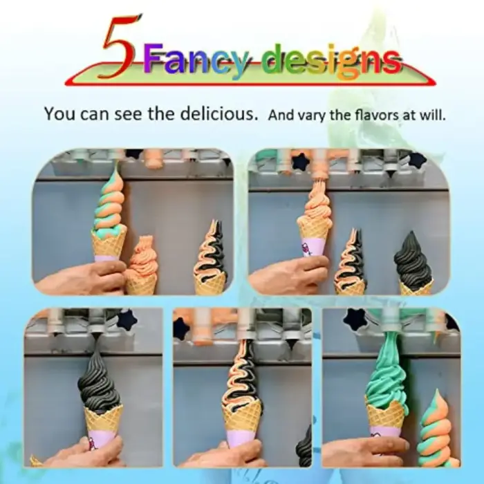 Commercial Automatic Ice Cream Maker with Pre-cooling Seven Flavors 4 Cylinders Large Capacity Soft Ice Cream Machine — image 7