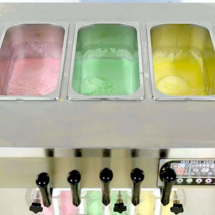 Commercial Table Top Vertical 5 Flavors Soft Ice Cream Machine Fastfood Restaurant Soft Ice Cream Machine — image 6