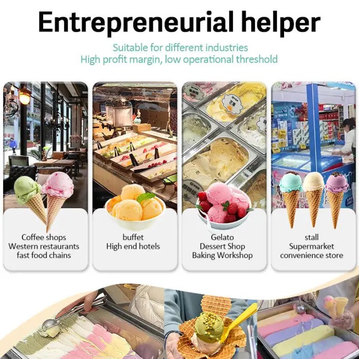 Commercial Automatic Batch Freezer Stainless Steel Italian Gelato Hard Serve Ice Cream Making Machine — image 7