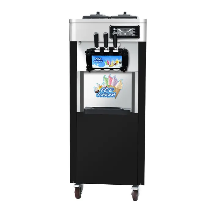 Factory Price High Quality Commercial Ice Cream Making Machine Vertical Three Flavor Soft Ice Cream Maker Machine — image 3