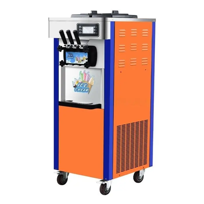 Factory Price High Quality Commercial Ice Cream Making Machine Vertical Three Flavor Soft Ice Cream Maker Machine — image 4