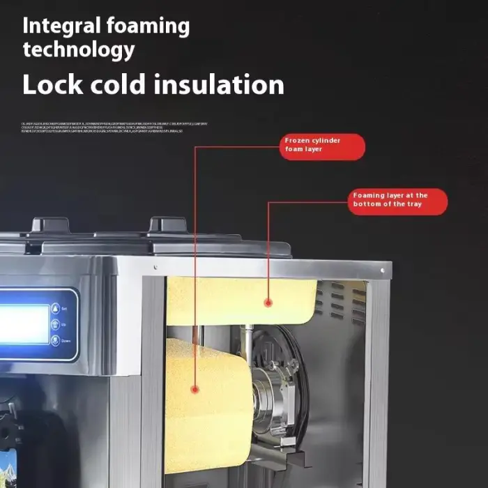 Factory Price High Quality Commercial Ice Cream Making Machine Vertical Three Flavor Soft Ice Cream Maker Machine — image 7