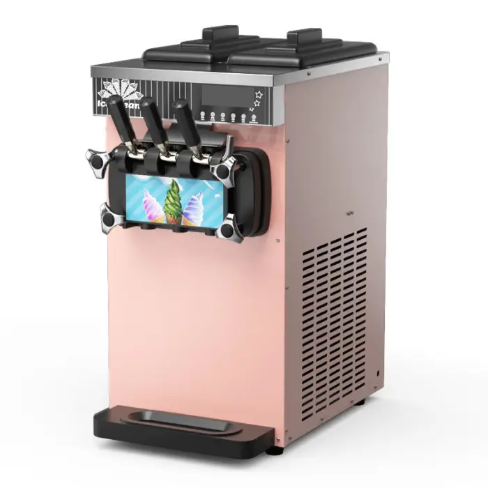 Commercial 3 Flavors Soft Serve Ice Cream Machine Countertop Stainless Steel Ice Cream Maker — image 5