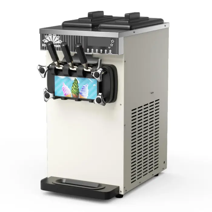 Commercial 3 Flavors Soft Serve Ice Cream Machine Countertop Stainless Steel Ice Cream Maker — image 6