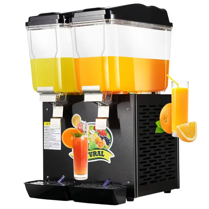High Quality 2 Tanks Large Capacity Frozen Drink Commercial Juice Extractor Cold Juice Dispenser Beverage Dispenser Machine — image 4