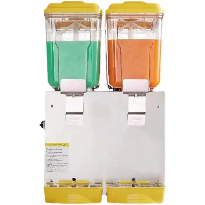High Quality 2 Tanks Large Capacity Frozen Drink Commercial Juice Extractor Cold Juice Dispenser Beverage Dispenser Machine — image 6