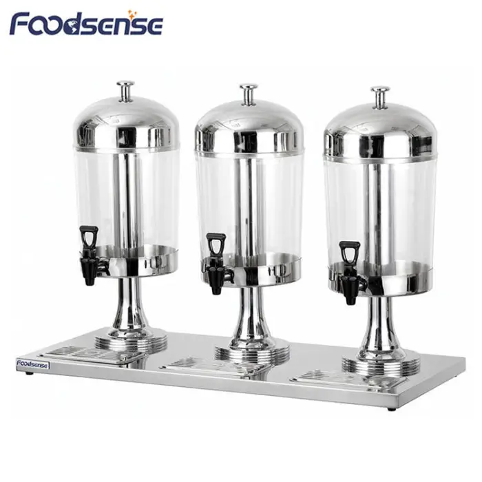 China Professional 12 Months Warranty Stainless Steel 2*8L Cooler Fruit Juice Dispenser — image 3