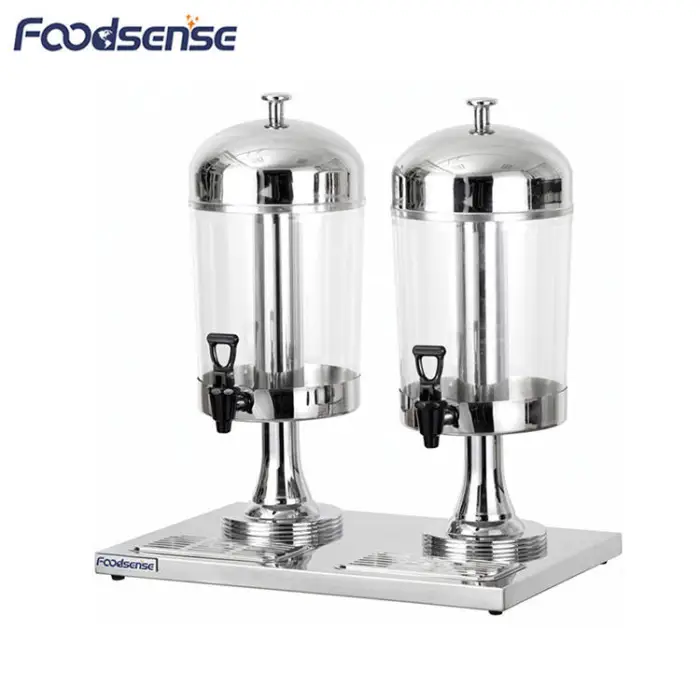 China Professional 12 Months Warranty Stainless Steel 2*8L Cooler Fruit Juice Dispenser — image 4