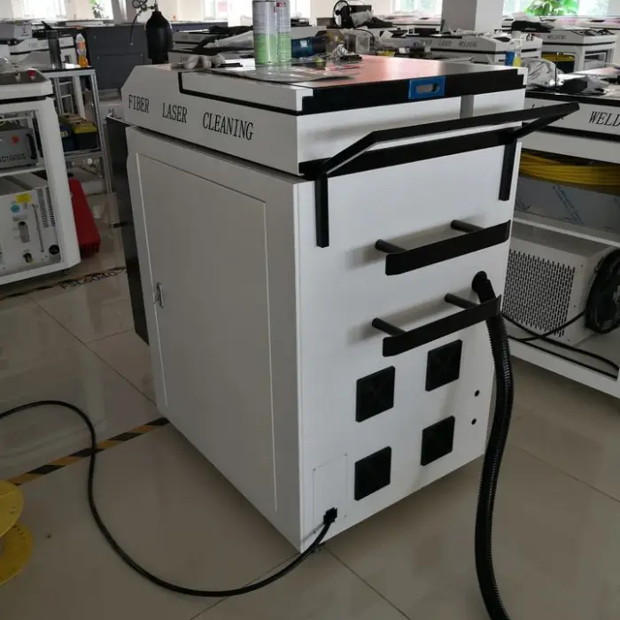 100w/200w/300w Gweike Paint Oil Stains Rust on Stainless Steel Fiber Laser Cleaning Machine — image 5