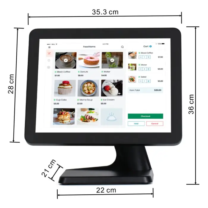 Point of Sale System Waterproof Touch Screen LCD LED High Brightness Monitor POS System with Card Reader — image 7