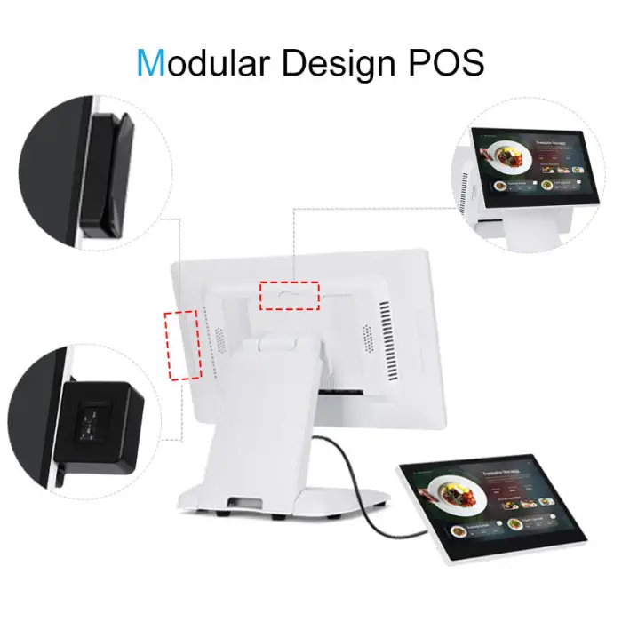 MATSUDAPOS ST8500 Supermarket POS System 15.6inch Dual Touchscreen Cash Register Terminal 11.6inch Display Windows 10/11 Ultra — image 6