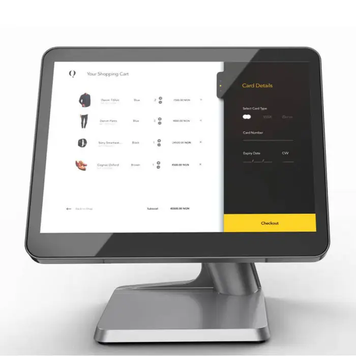 NEW LAUNCH All-in-one Touch POS System Supplier POS Black Silver 15inch Windows 10 Touch Screen POS — image 4