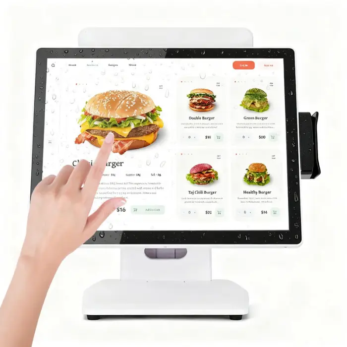 Factory Supply OEM ODM MATSUDAPOS ST8800 White Ultra Slim Folding POS Machine Intel I5-1235U Windows 10/11 15inch Dual Screen — image 3