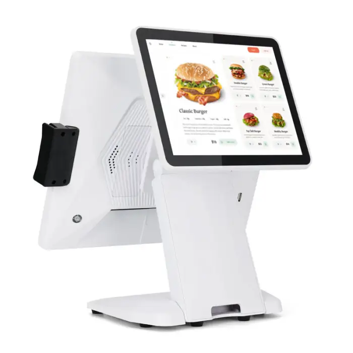 Factory Supply OEM ODM MATSUDAPOS ST8800 White Ultra Slim Folding POS Machine Intel I5-1235U Windows 10/11 15inch Dual Screen — image 5