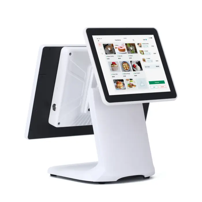 Matsuda 15.6inch Double Screen Touch Cash Register High-Efficiency Stable Supermarket Android All One POS System Terminal Wi-Fi — image 4