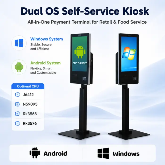 Digital Interactive Touch Screen Kiosk Standing Style With Pos Printer and Payment Device for Unattended Service Work — image 6