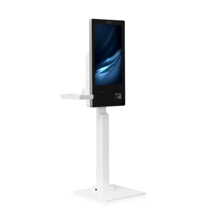 Wall Mounted Touch Screen Self Service 21.5 27 Inch Floor Standing with QR Code Payment Kiosk for Fast Food Shop — image 2