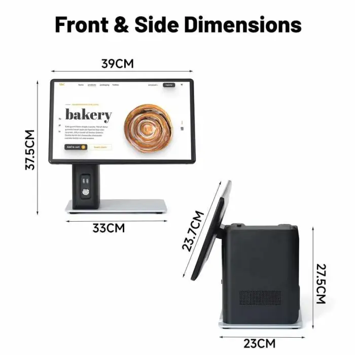 Industrial Touch Screen Display Windows Smart 15.6 Inch Pos Terminal Machine Modular Design for Clothing Store Fcc Certification — image 7