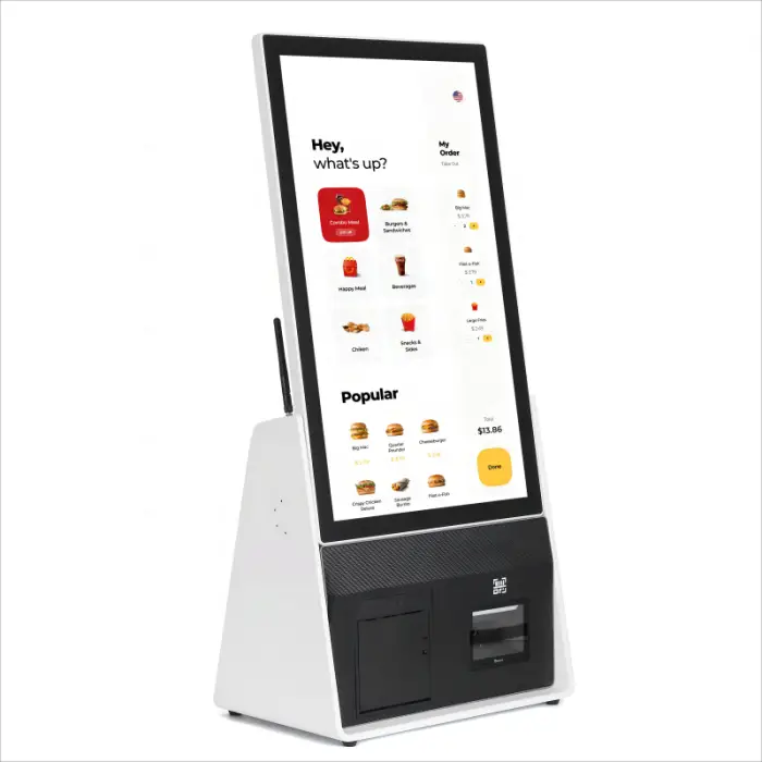 21.5inch 23.8inch Touch Screen SDK Enabled Self-order Self-checkout Visitor Check-in Kiosk for Sale — image 6