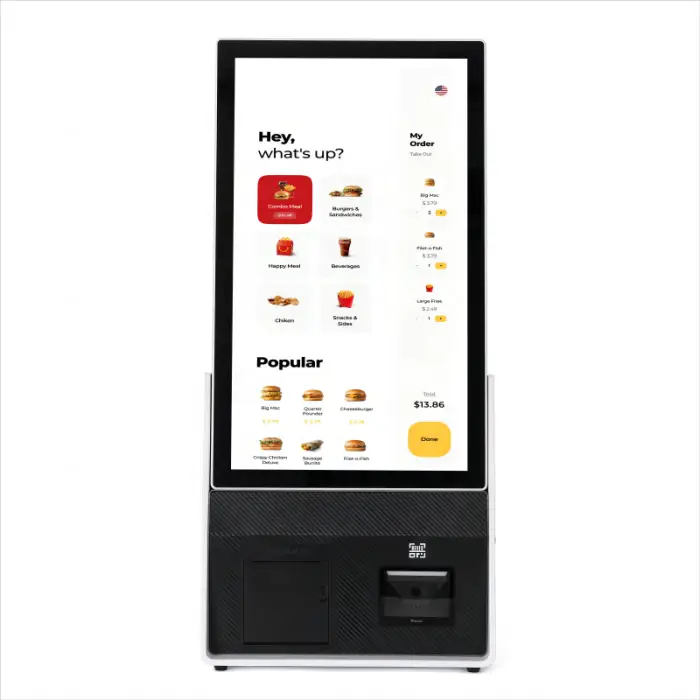 21.5inch 23.8inch Touch Screen SDK Enabled Self-order Self-checkout Visitor Check-in Kiosk for Sale — image 7