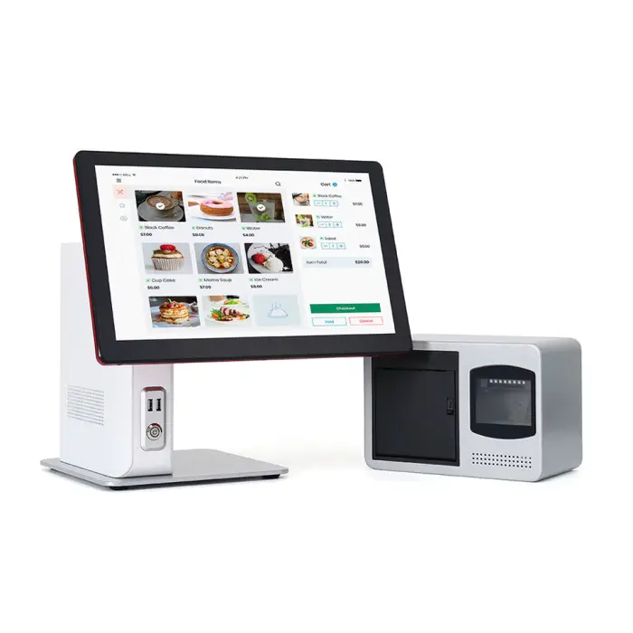 Intelligent Aluminum Alloy Body Retail Pos Hardware Touchscreen Pos System for Catering Service Oem with 3-year Warranty — image 2