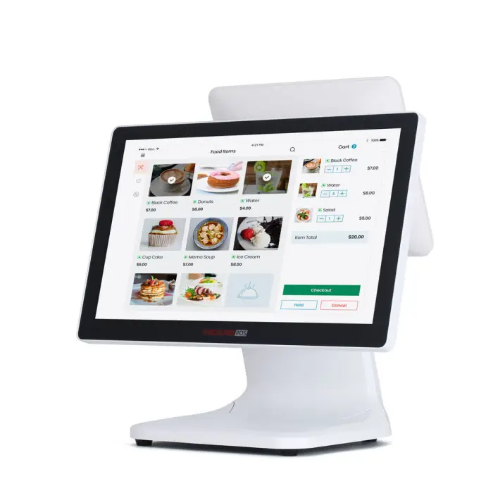 Factory Outlet 15.6'' Dual Touchscreen POS Terminal Android Cash Register Catering Industry POS System — image 4