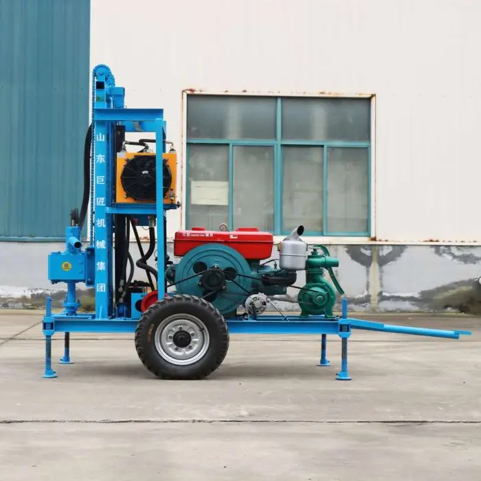 Wheeled Diesel Hydraulic Water Well Drilling Rig for 120m Deep Civil and Industrial Ground Source Heat Pump Borehole Drill Rig — image 6