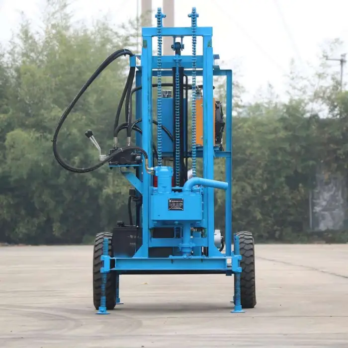 Wheeled Diesel Hydraulic Water Well Drilling Rig for 120m Deep Civil and Industrial Ground Source Heat Pump Borehole Drill Rig — image 7