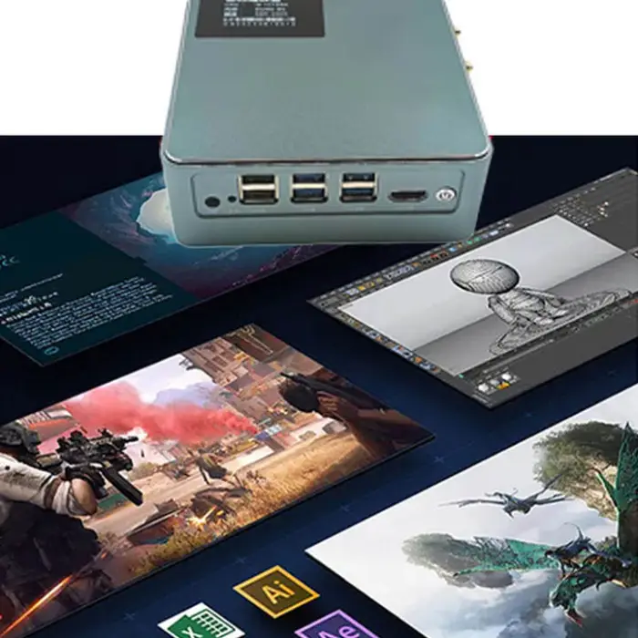 I5 11th Gen Mini Office Computer Intel Tiger Lake DDR4 M.2 Dual LAN 8USB NUC Mini PC with Fan Cooling — image 4
