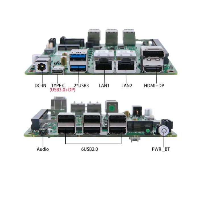 New Nano ITX Motherboard Intel I5 8265U/10210U Quad Core DDR4 Single M.2 Win10/Linux/Ubuntu for DP Type C Dual Lan Industrial — image 3