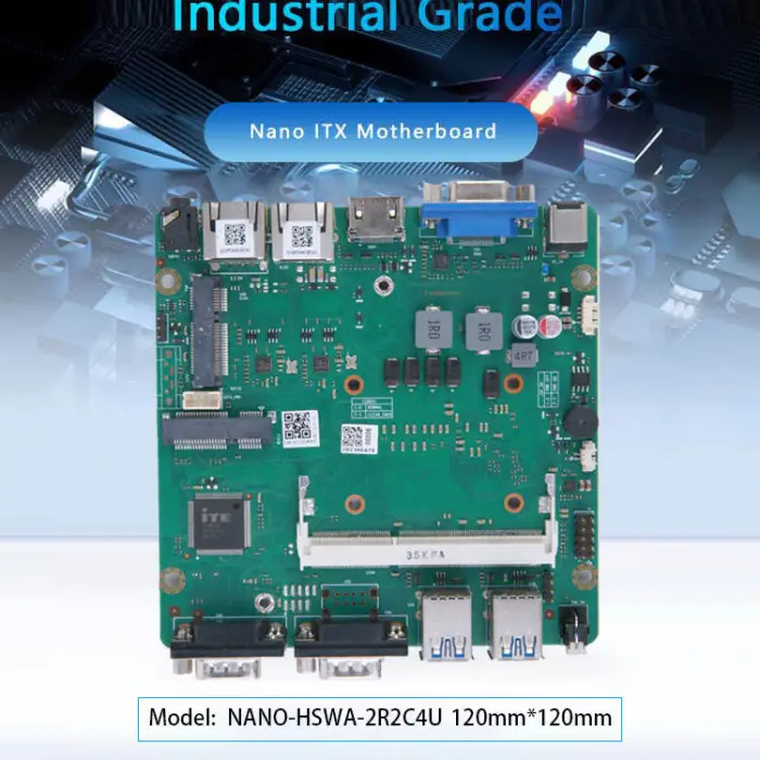 OEM ODM Nano ITX Motherboard Intel I5 4200U DDR3L HD-MI VGA Dual Display 4*USB3.0 4*USB2.0 Industrial Grade Motherboard — image 5