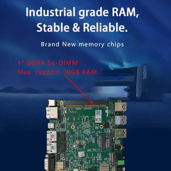 Nano ITX 12*12cm HD DP Type-C Triple Display Alder Lake-N N100 N95 N97 N305 DDR4 SODIMM Mother Board for Business — image 5
