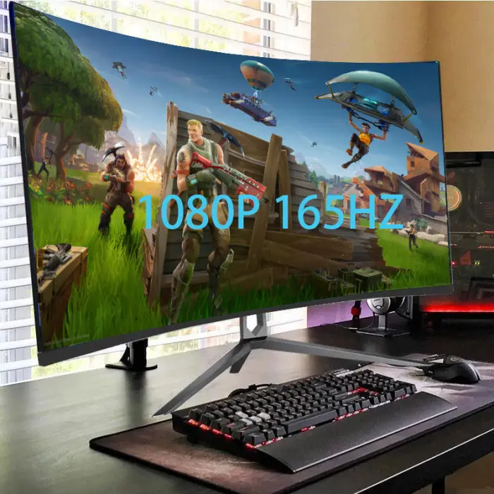 2025 New Product 27 Inch Monitor Black 1920*1080 Led Screen 144hz Computer Curve Gaming Pc Monitor — image 3