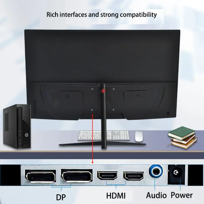 2025 New Product 27 Inch Monitor Black 1920*1080 Led Screen 144hz Computer Curve Gaming Pc Monitor — image 7