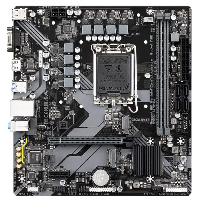 B760M H DDR4 Intel LGA 1700 M-ATX Motherboard 2*PCIe 4.0 X4 M.2 Connectors for 14th/ 13th /12th Processors — image 7