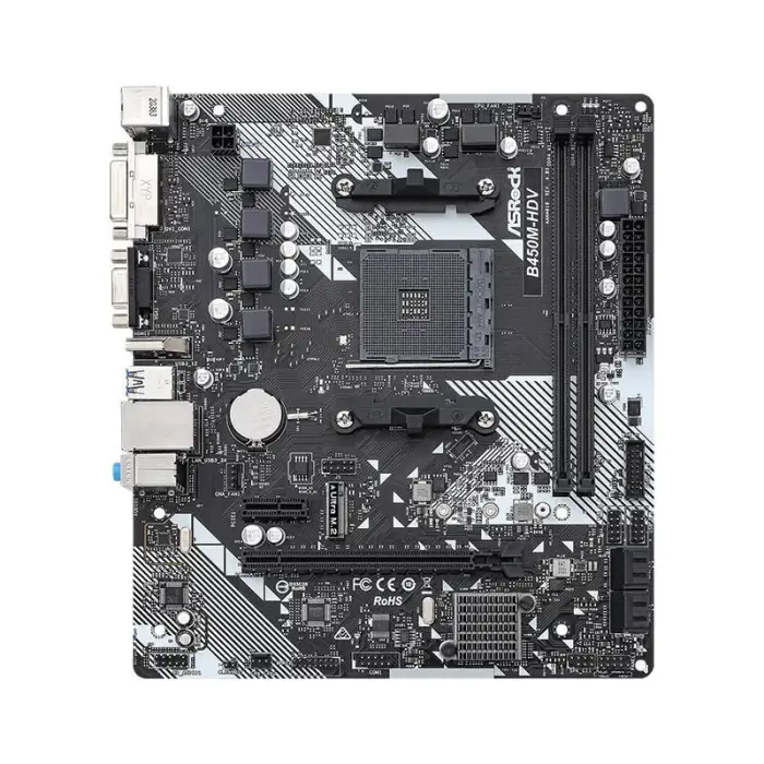 ASRock B450M-HDV R4.0 AM4 Micro ATX AMD Motherboard — image 2