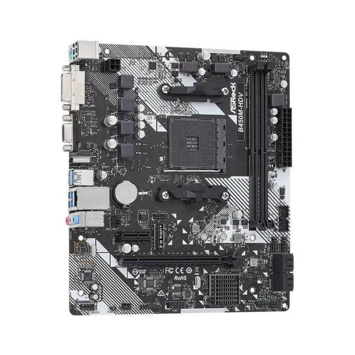ASRock B450M-HDV R4.0 AM4 Micro ATX AMD Motherboard — image 3