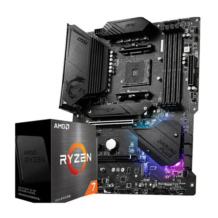 Hot Selling for MSI MPG B550 Gaming Plus Gaming Motherboard With AMD Ryzen R5 5600X and R7 5800X CPU Combo Motherboard — image 3