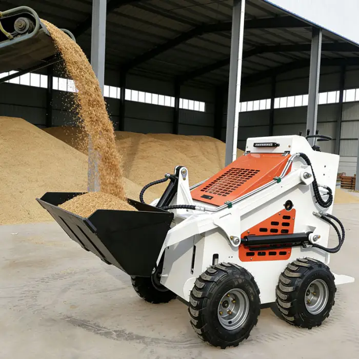 Hot Selling CE Euro V Engine Diesel Mini Skid Steer Loader Compact Skid Steer Track Loader for Farm Construction — image 4