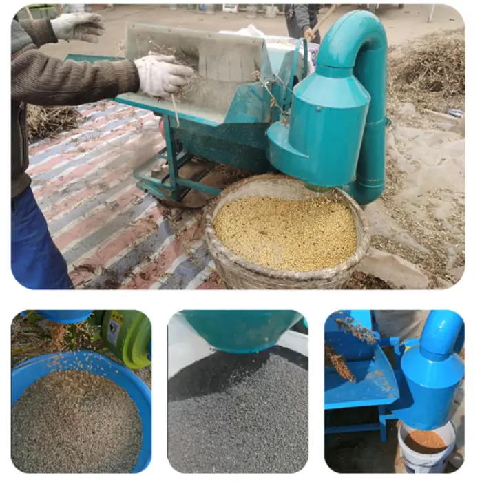 Electric/Diesel Engine Sorghum Soybean Multi Crop Paddy Rice Wheat Peeler Sheller Thresher Machine — image 5