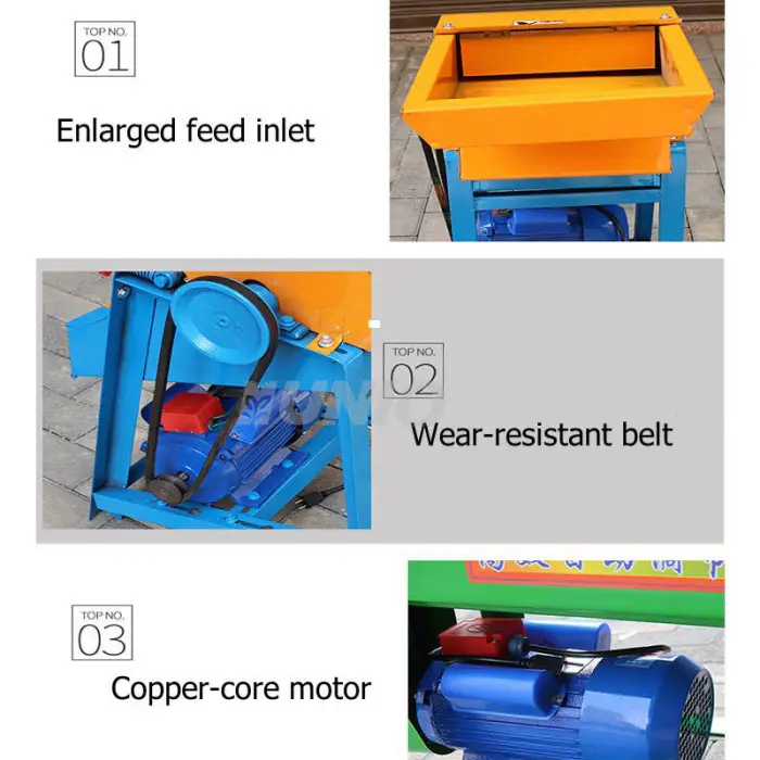 New Designed Corn Maize Skin Removing Shelling Machine Corn Maize Threshing Peeling Machine Corn Seed Removing Machine — image 4