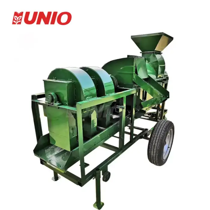 Multifunctional Agriculture Maize Corn Rice Wheat Sorghum Soybean Willet Rapeseed Thresher Sheller Dehuller Process Peel Machine — image 4
