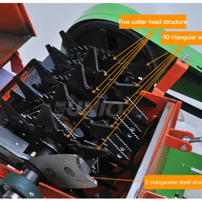 Animal Chaff Cutter Silage Harvest Chopper Grass Hay Cutter and Silk Kneading Machine — image 4