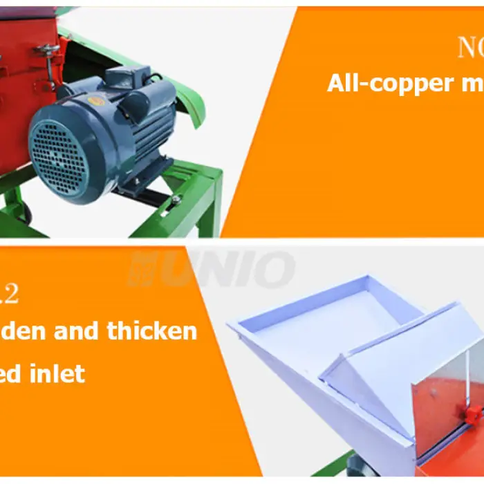 Farm Equipment Electric Animal Feed Rice Straw Hay Shredder Mini Chaff Cutter Machine — image 3