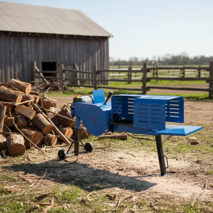 10 Ton Fast Wood Log Cutting Machine Electric Log Splitter HY10T-520F-I — image 3